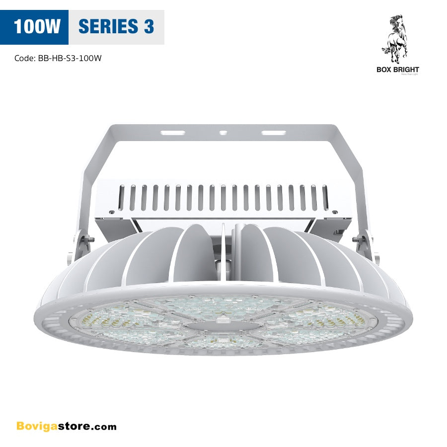 ออกแบบพิเศษ ชุดระบายความร้อนขนาดใหญ่~ โคมไฮเบย์ LED | โคมไฟ LED High Bay | โคมไฟโรงงาน LED 100W รุ่น Series 3 แบรนด์ BOX BRIGHT