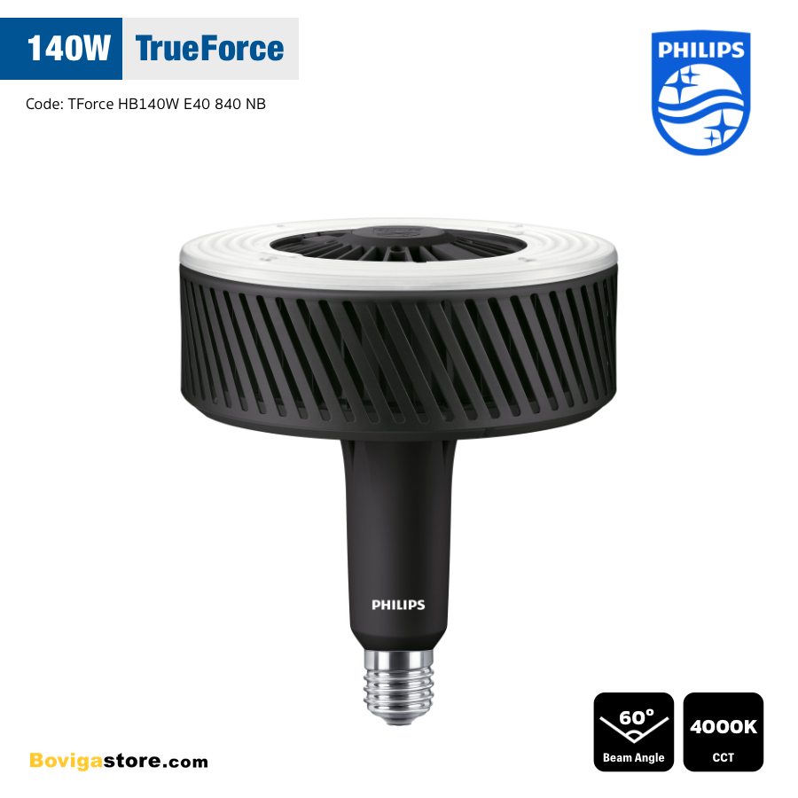 140W หลอดไฟ LED Highbay ขั้ว E40 แสง Natural white 4000K มุมแคบ Narrow Beam 60 องศา | TrueForce LED แบรนด์ Philips