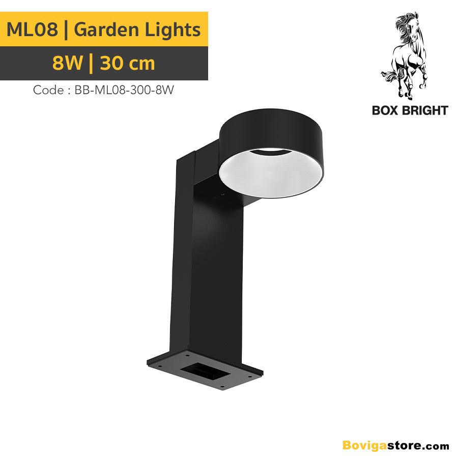 8W รุ่น ML08 โคมไฟสวน ( Garden Light ) ติดตั้งที่สนามหญ้า ความสูง 30 ซม.